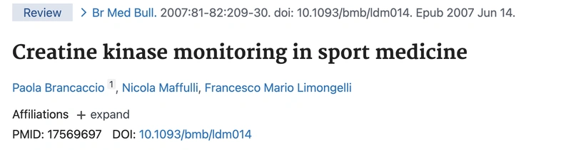 Figure from the study on creatine kinase monitoring 4